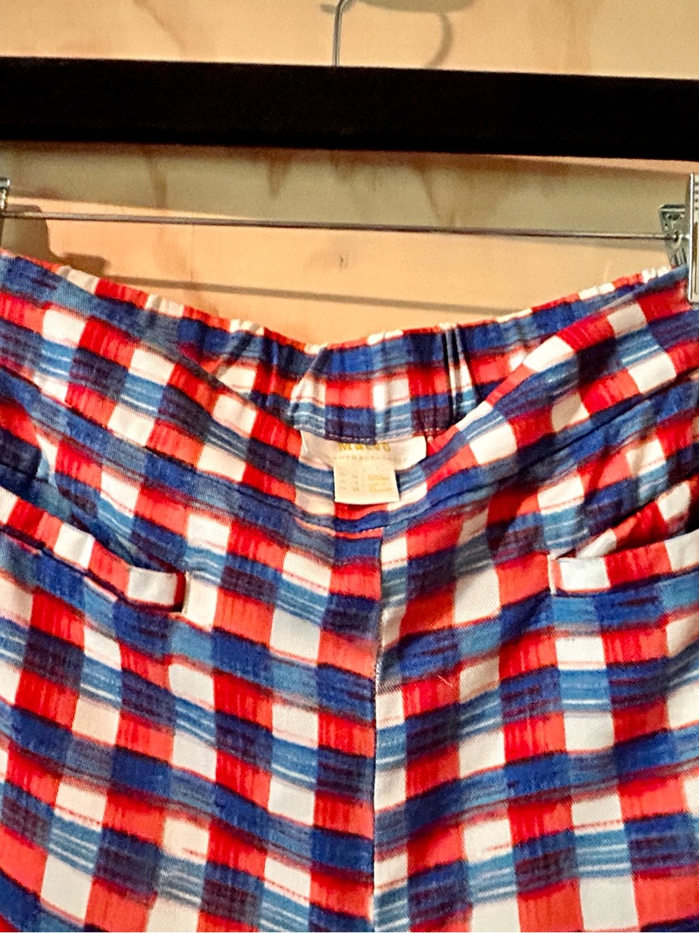 Maeve Wide-Leg French Plaid Pants in Red, White & Blue Size US 6 - Picture 6 of 7